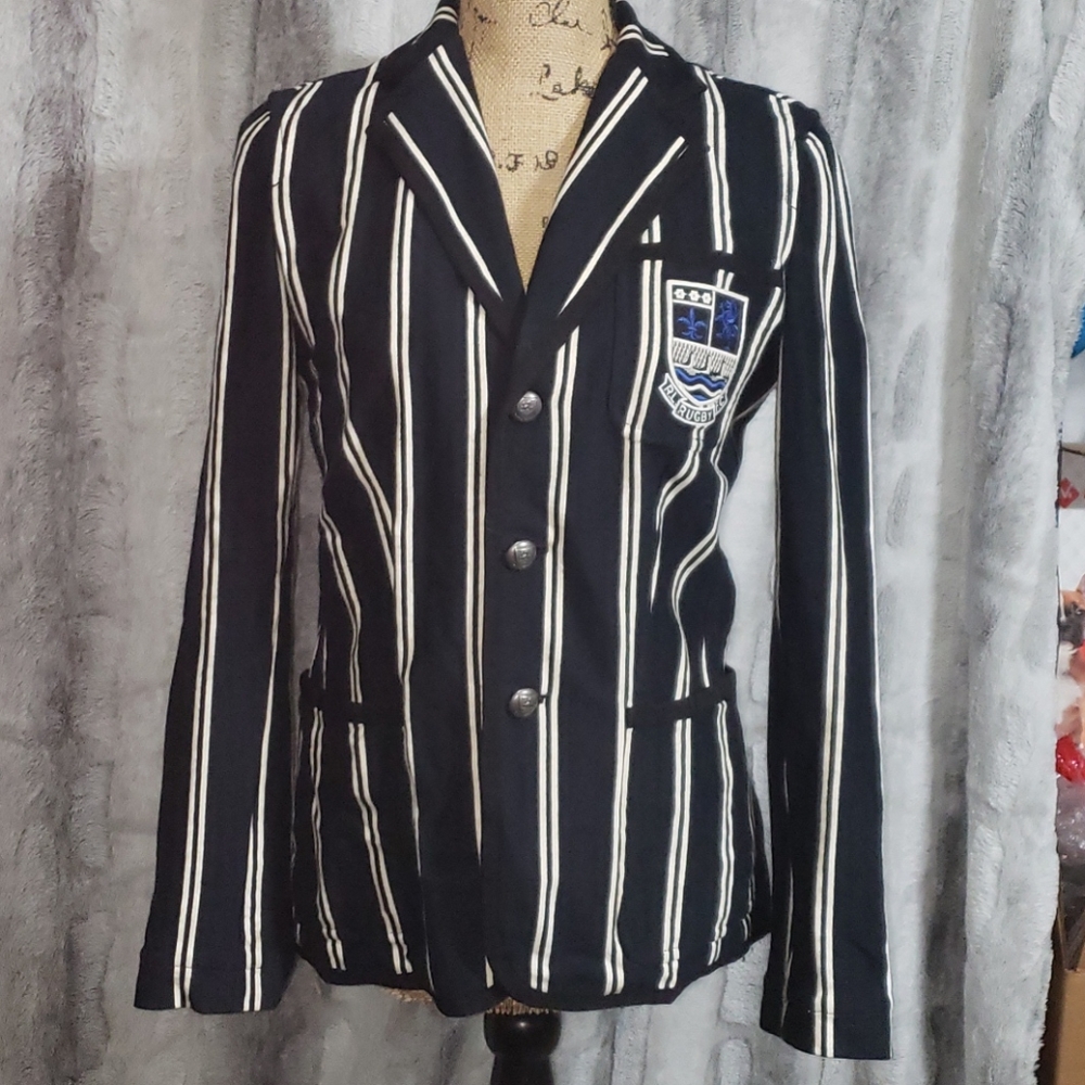 Ralph Lauren Rugby navy blue striped blazer